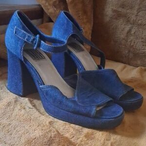Chic Denim Platform Heels